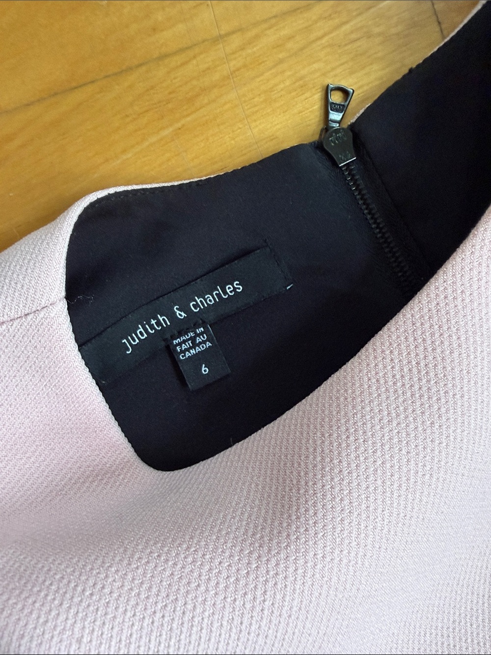 Judith & Charles light pink shift dress size 6 - Picture 3 of 4